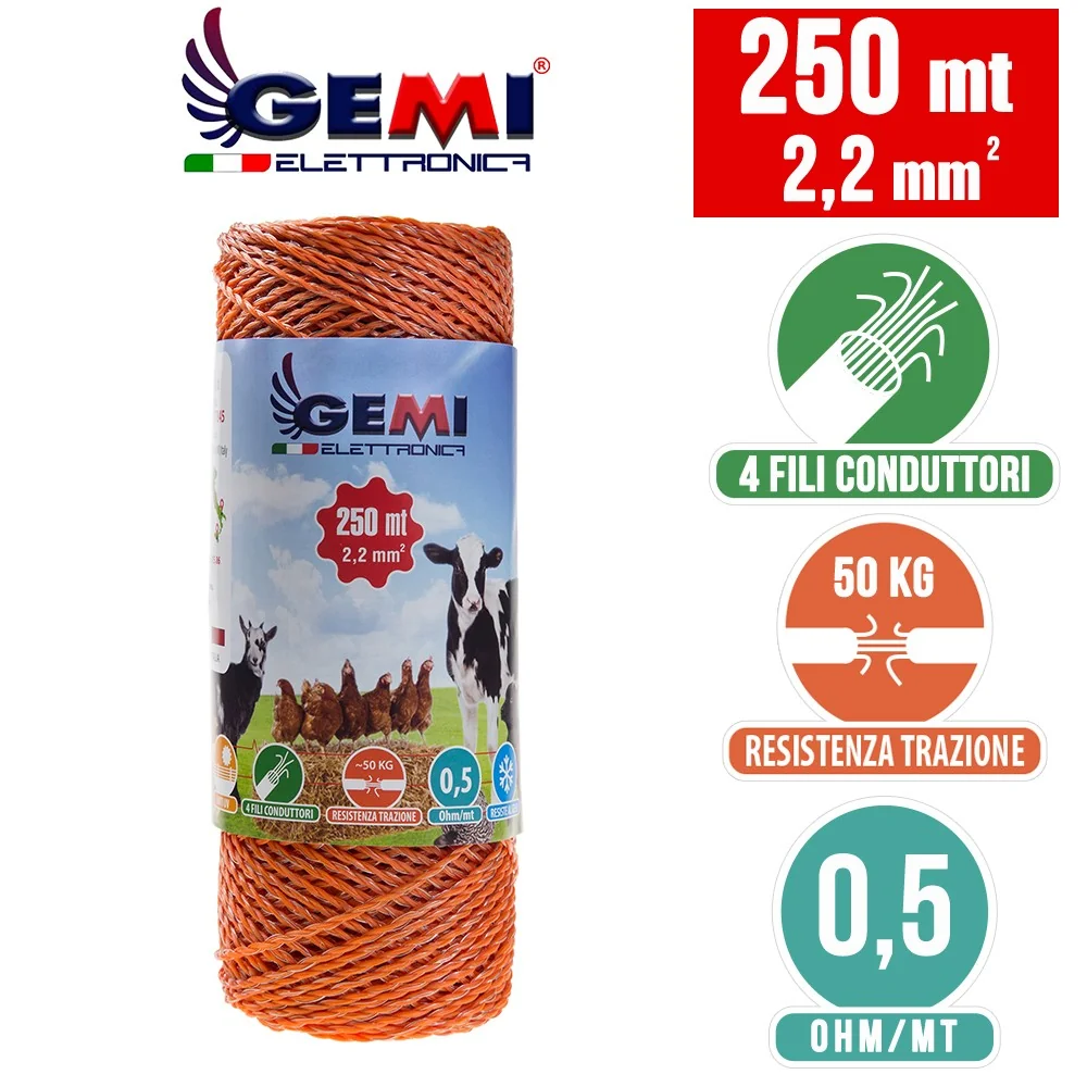 Жица 250 m 2,2 mm² за електропастири