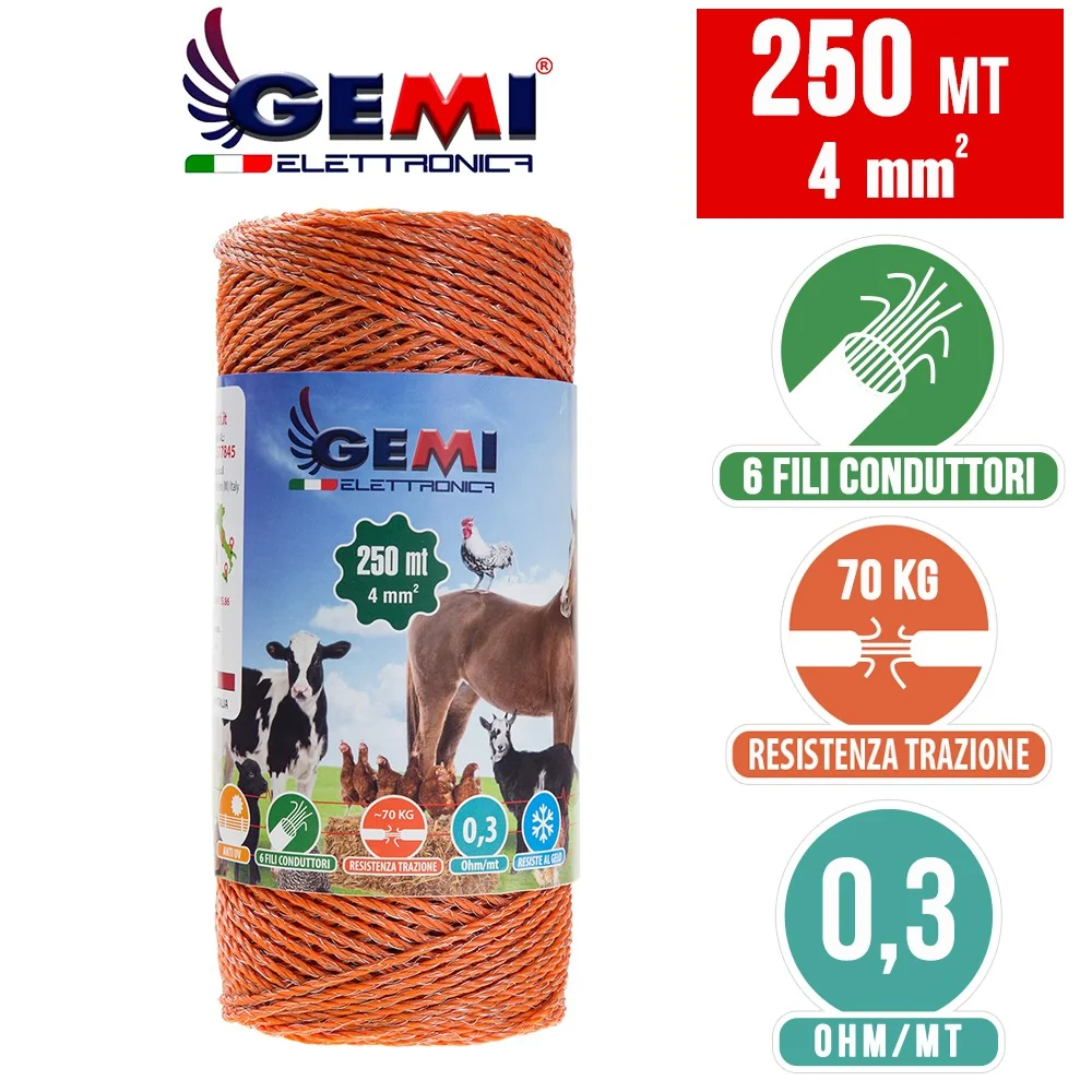 Жица 250 m 4 mm² за електропастири