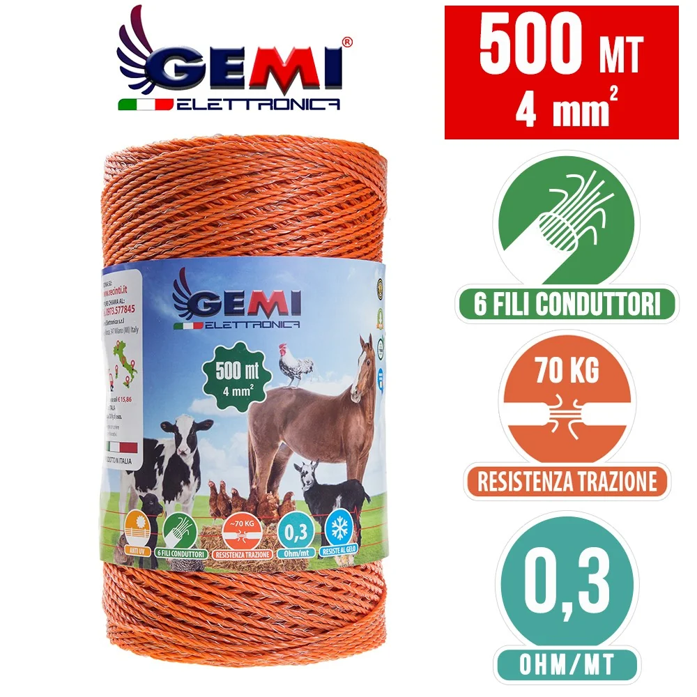 Жица 500 m 4 mm² за електропастири